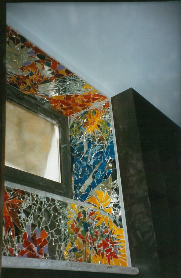 Mosaico di vetro su imbotti