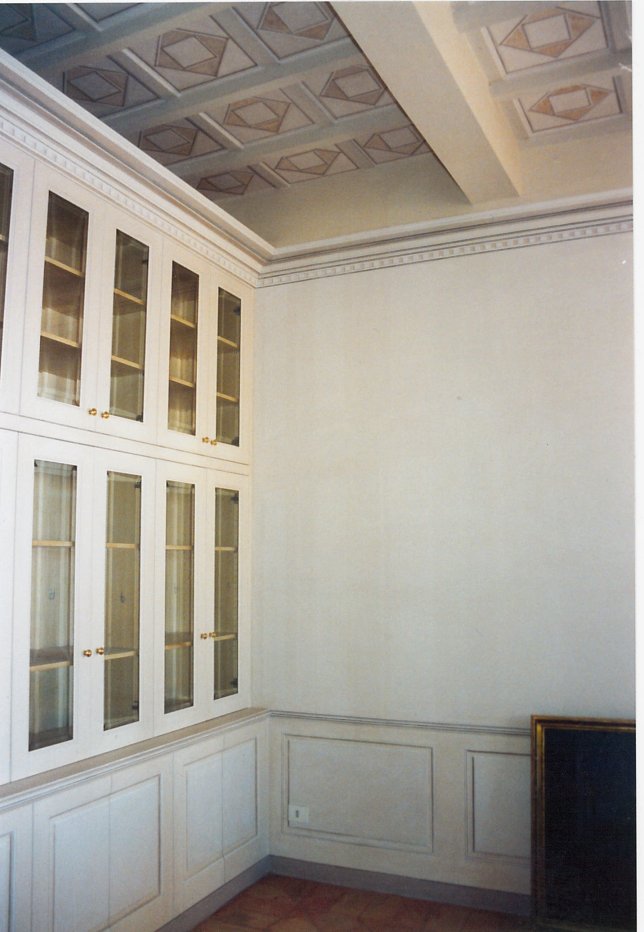 Decorazione soffitto e pareti a trompe-l'oeil